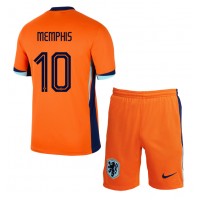 Dětský Fotbalový dres Holandsko Memphis Depay #10 ME 2024 Domácí Krátký Rukáv (+ trenýrky)